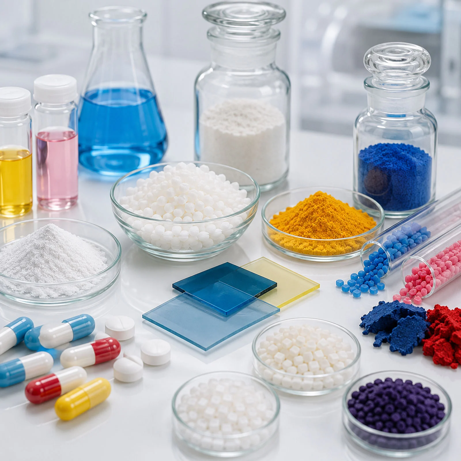 High-fluorescence excipients and colored materials