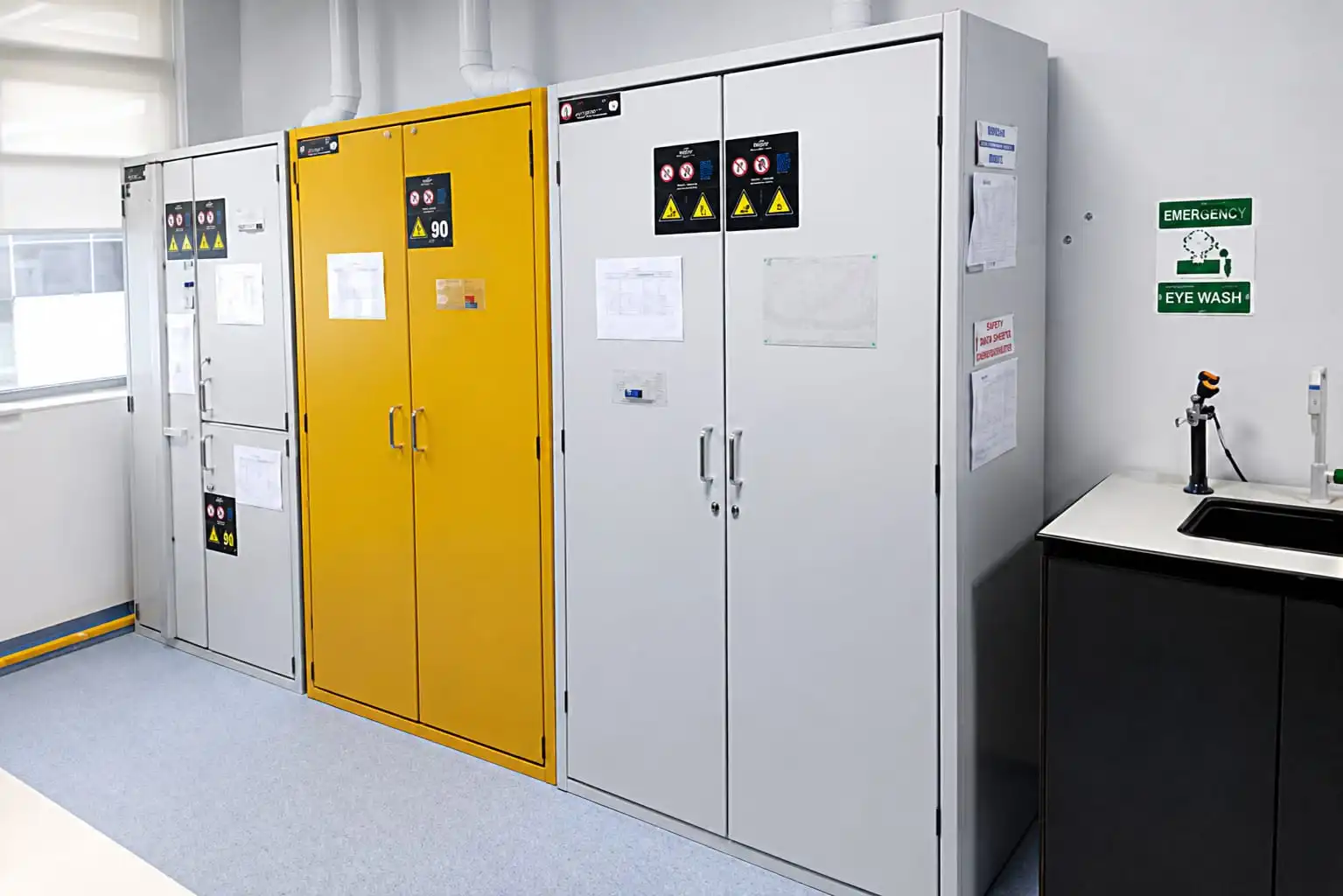 asecos safety storage cabinets for flammable solvents